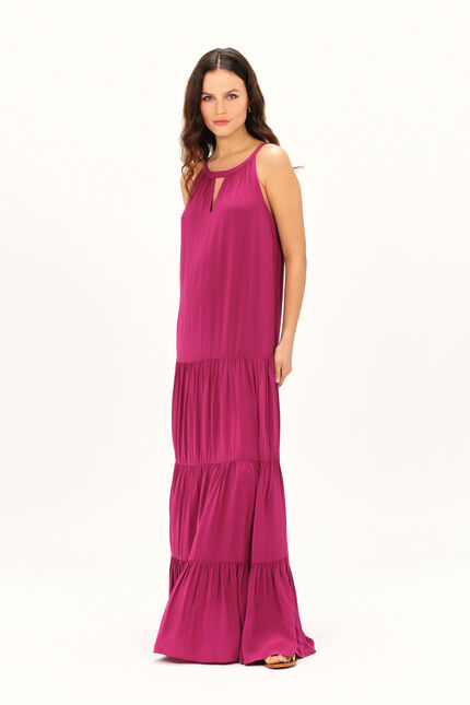 Robe ranissa rose framboise femme