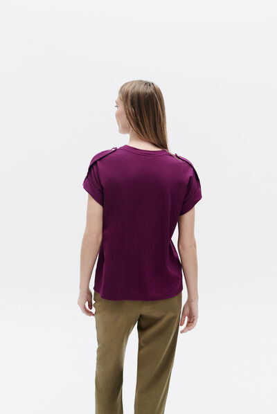 T-shirt tonie violet clair femme