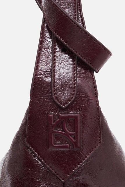 Sac Soanecrink en cuir naturel bordeaux femme