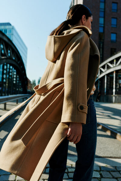 manteau quentin camel femme