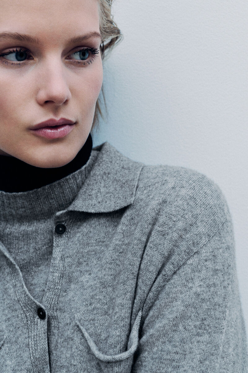Trui Mpatty made in Italy grijs vrouw