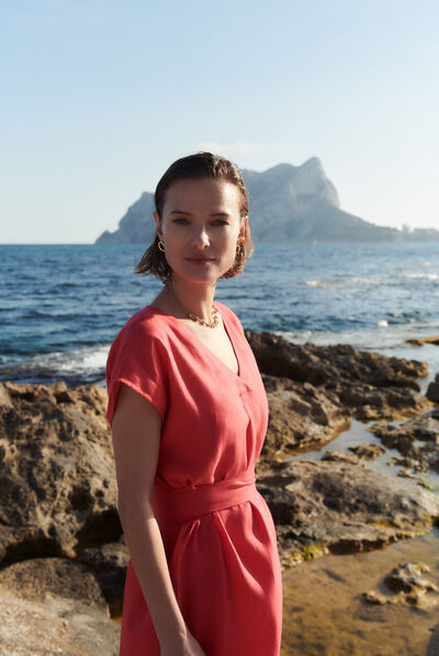 Robe rfaustine rose femme