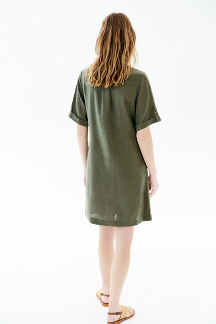 Robe roude2 vert kaki femme