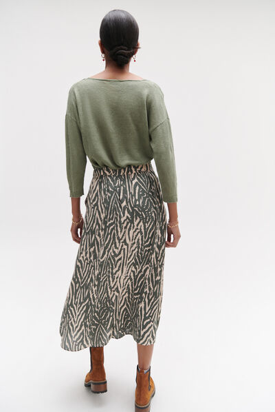 jupe santana safari vert kaki femme
