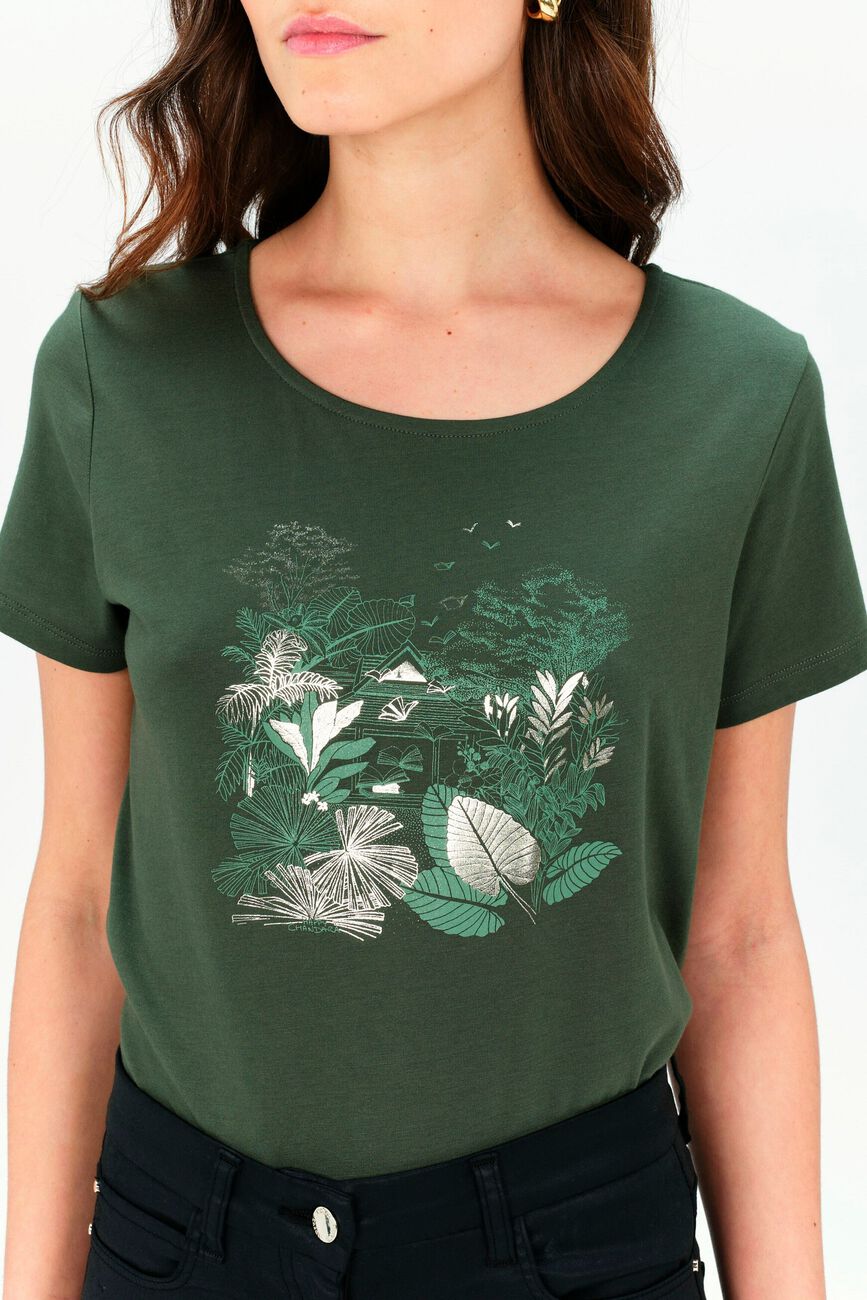 T-shirt Toutes à l'école Taxime house khakigroen vrouw