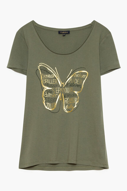 T-shirt Jamelia vert kaki femme