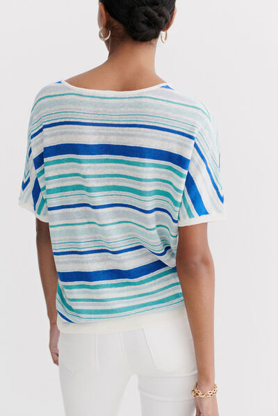 pull milano bleu electrique femme