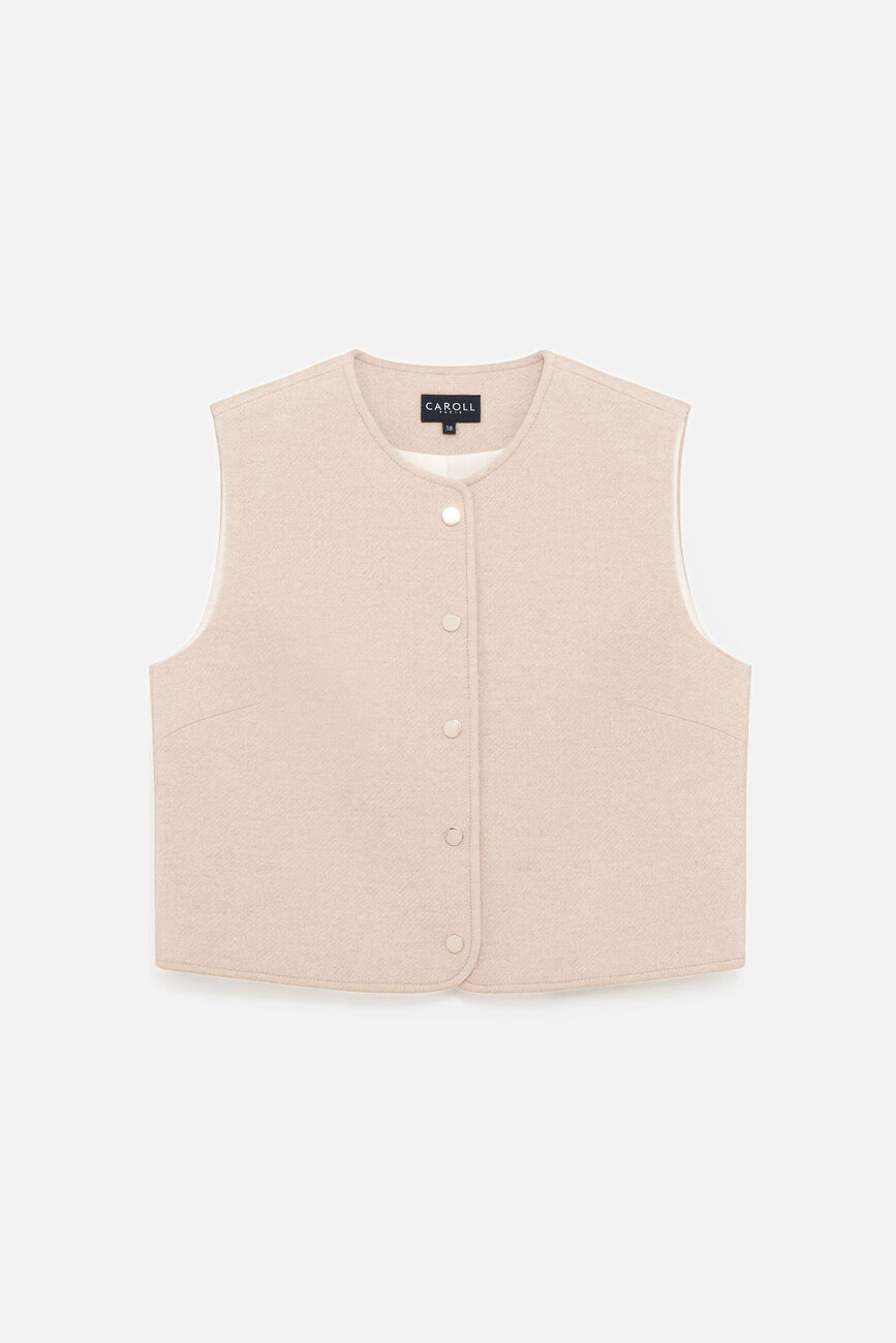 Veste virgule beige femme