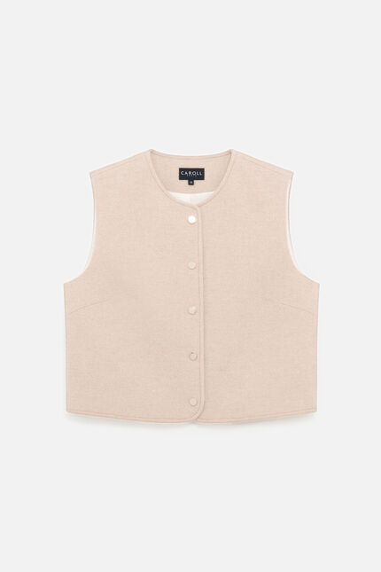 Veste virgule beige femme