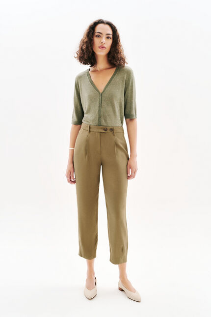 Pantalon Pvicky vert kaki femme