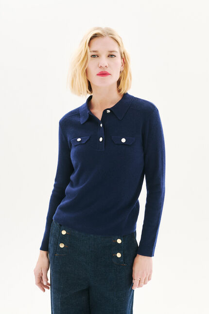 Maglione Mario blu navy donna