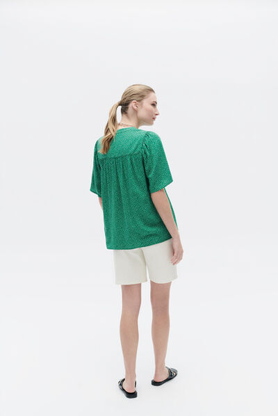 Camisa carla3 verde menta mulher