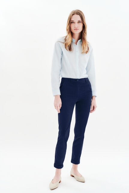 pantalon adelmo bleu marine femme