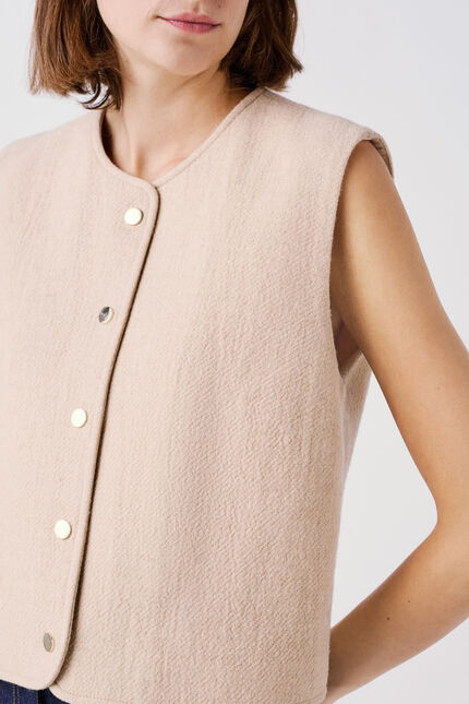 Veste virgule beige femme