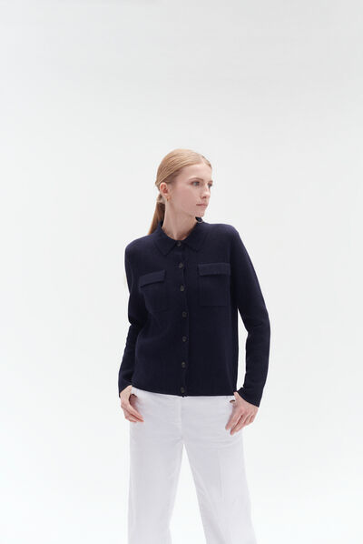 gilet manon bleu marine femme