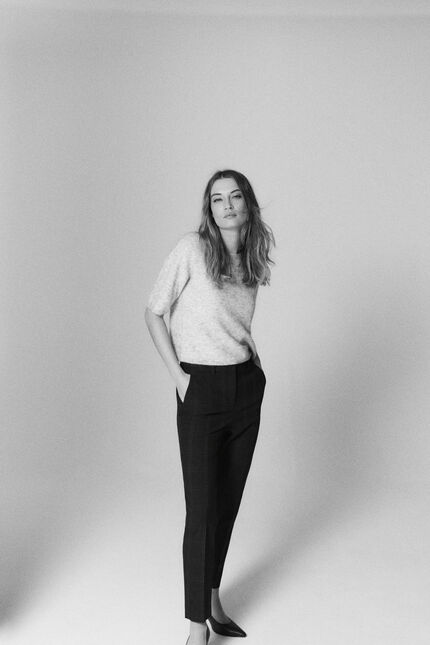 Pantalon psidiko11 gris fonce femme