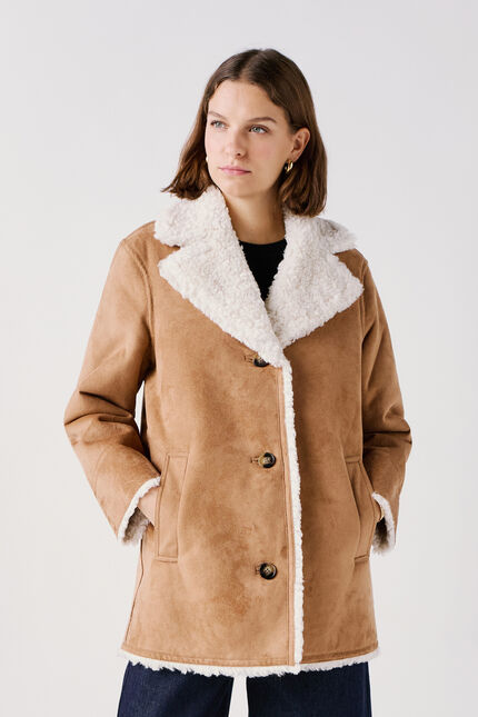 Manteau Gonzague camel femme