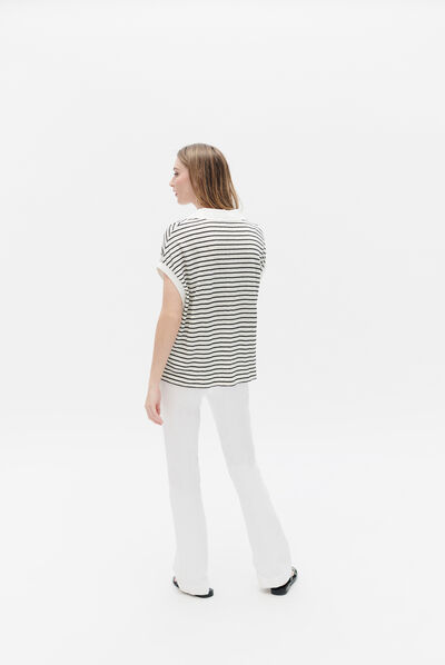 T-shirt taki blanc femme