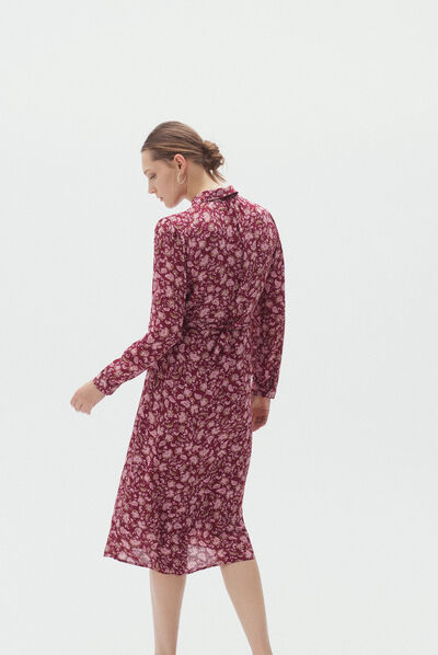 robe rio print rose cerise femme