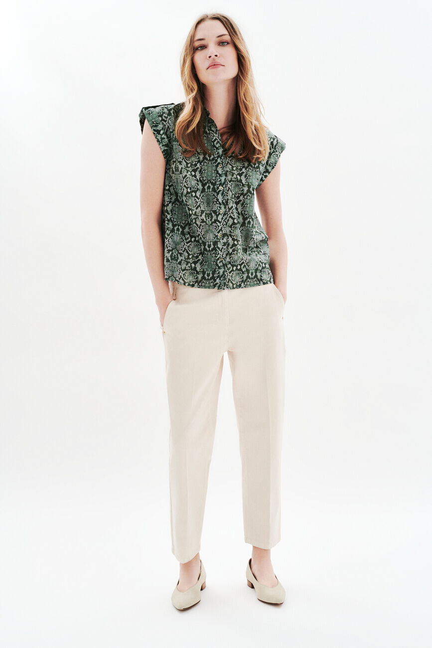 Chemise Cloly vert kaki femme