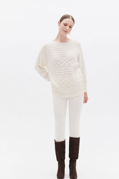 Pull micha ecru femme