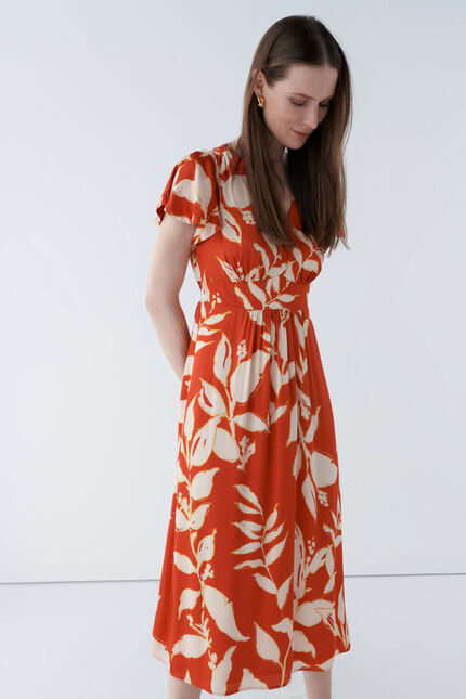 Robe johanna orange femme