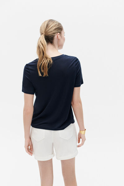 tshirt tika bleu marine femme