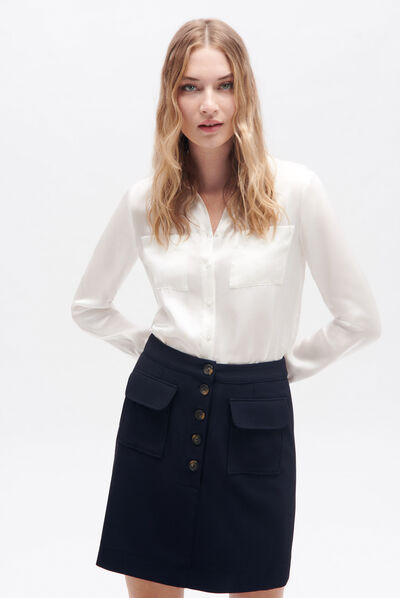 Jupe jimmy bleu marine femme