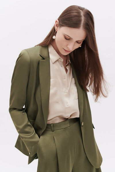 Blazer vceleste vert olive femme