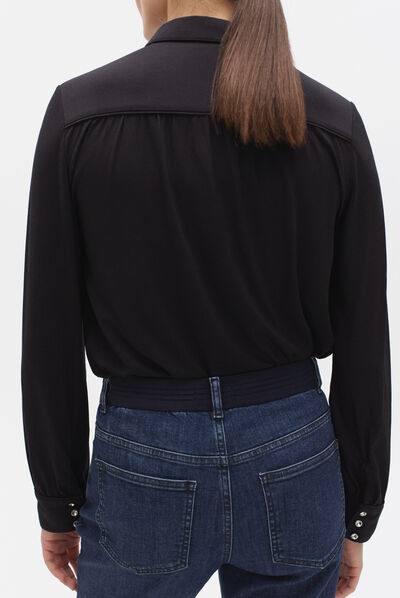 Strass T-shirt Tabatha zwart vrouw