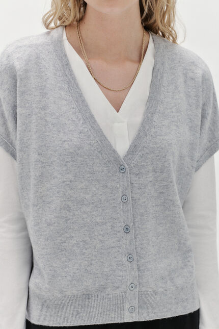 gilet lexie gris clair femme