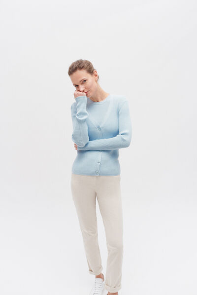 gilet jules bleu ciel femme