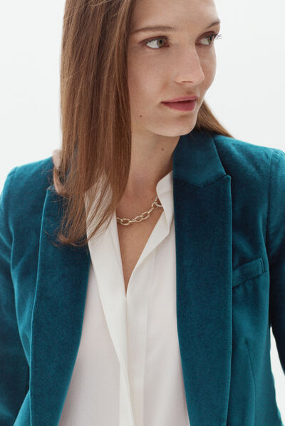 blazer aurora bleu petrole femme