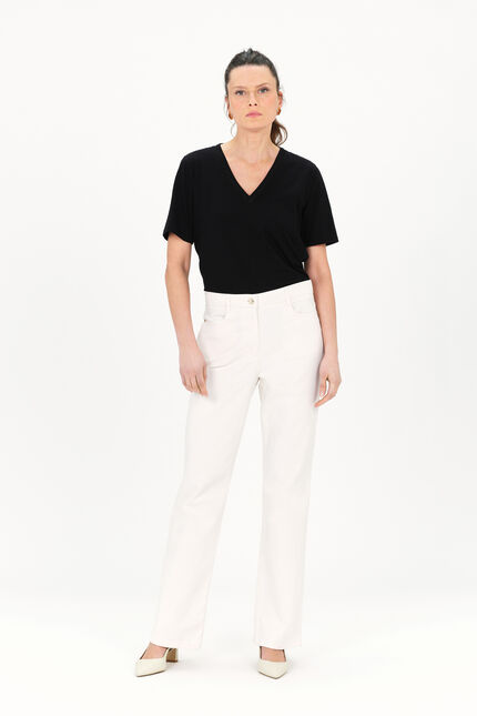 Pantalon piper ivoire femme