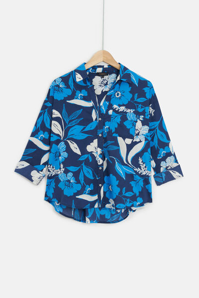 chemise florentine bleu bleu femme
