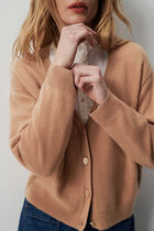 milou 100% wool cardigan camel woman