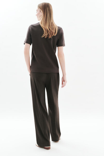 T-shirt thugo marron foncé femme