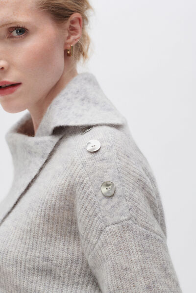 Pull melkior gris clair femme