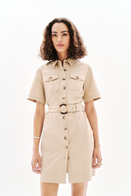 Robe Rsonia2 taupe femme