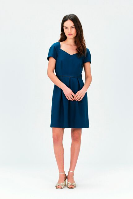 Robe rosetta bleu petrole femme