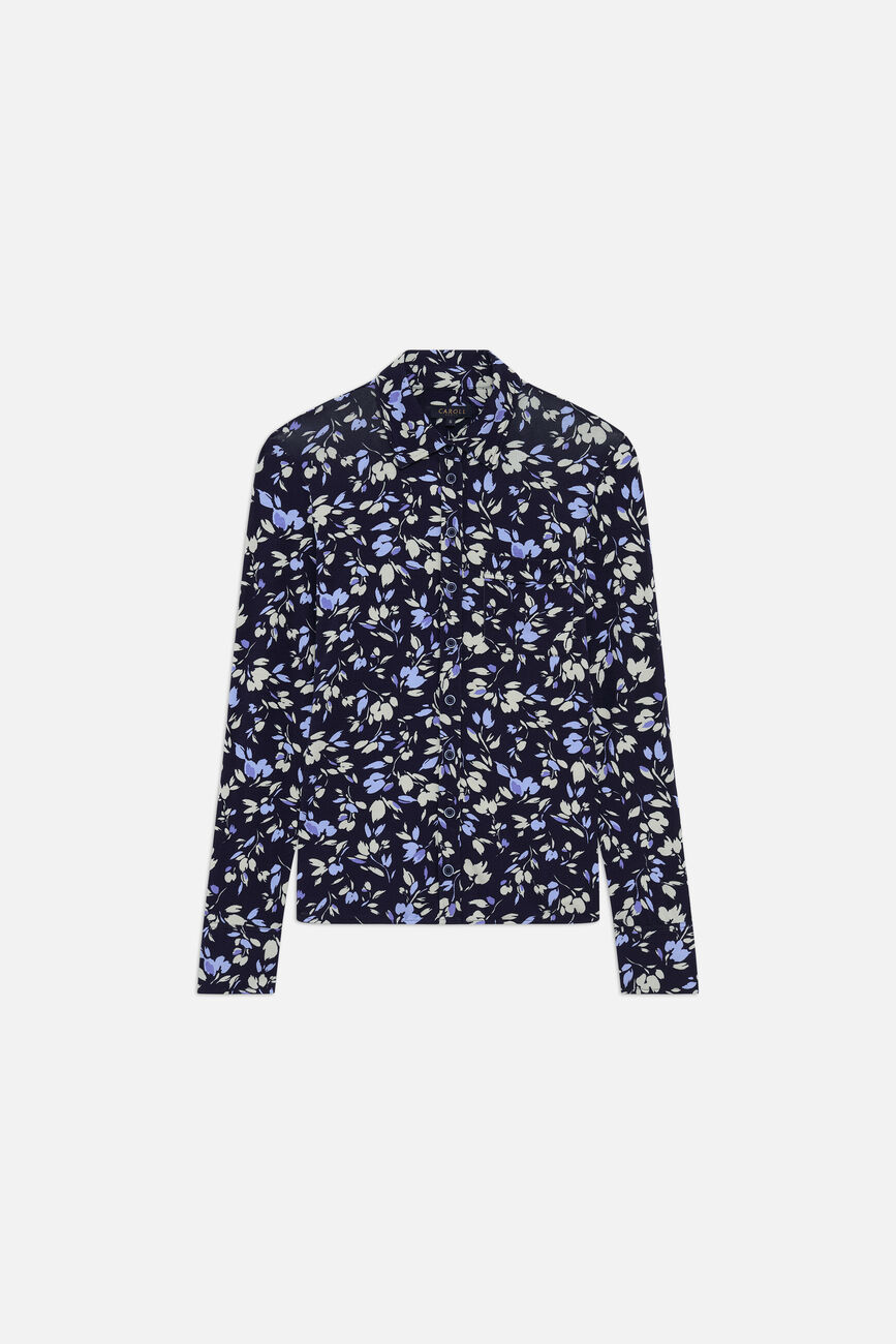 T-shirt Talba7 bleu foncé femme