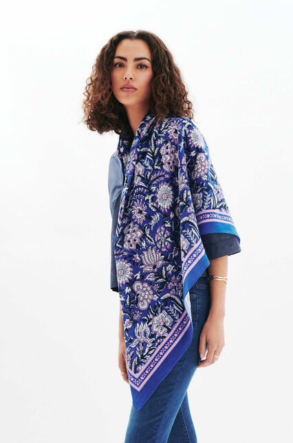 Foulard Luka bleu electrique femme