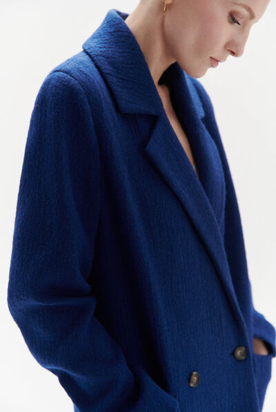 manteau marvin bleu roi femme