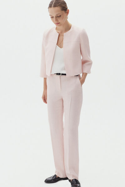 pantalon clementine rose pastel femme