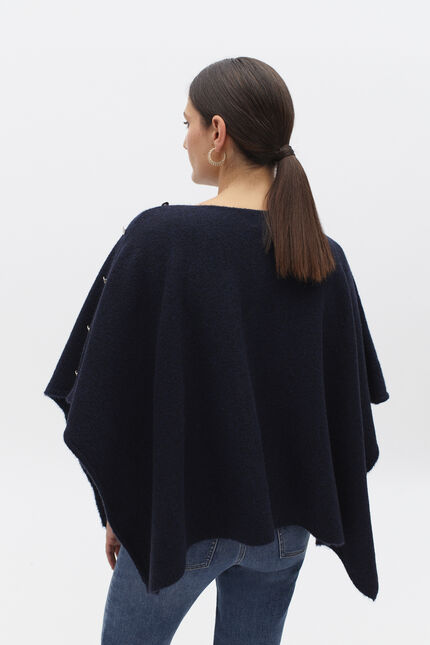 Poncho Lisa B marineblauw vrouw