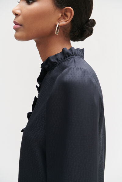 chemisier nao bleu marine femme