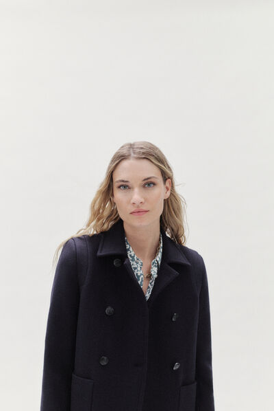 manteau nathanael bleu marine femme