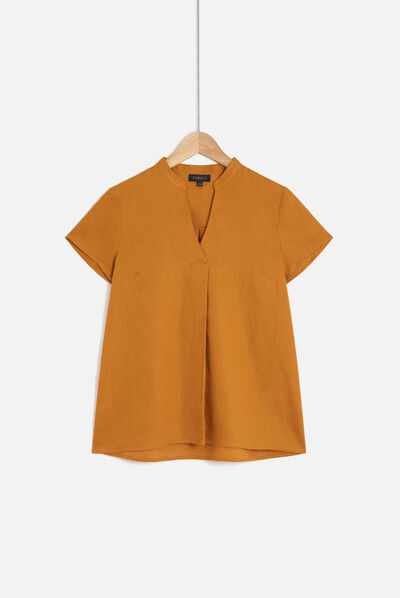 Blusa Kat amarillo mostaza mujer