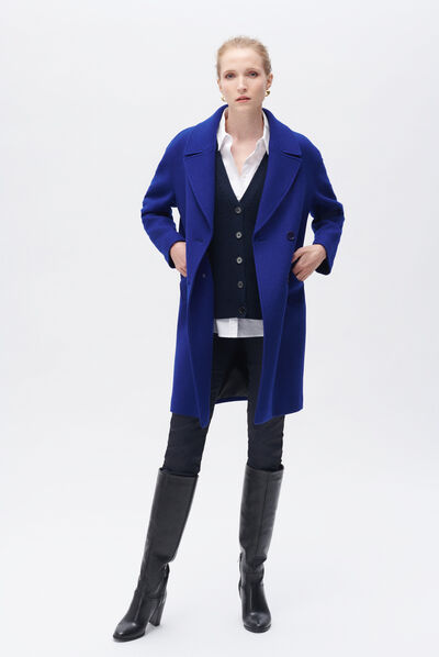 Jas Gala electrisch blauw vrouw