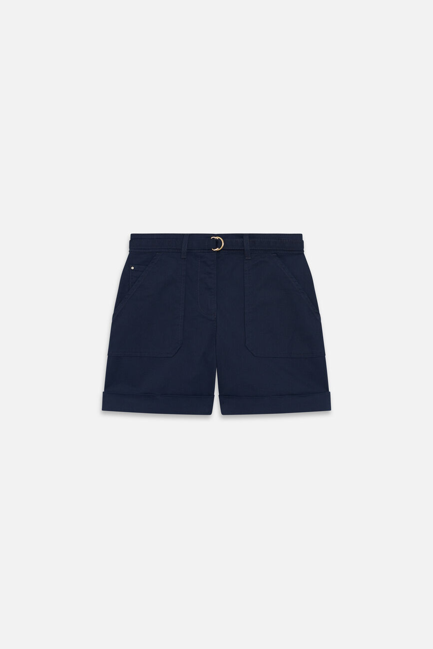 Short Sitano bleu marine femme